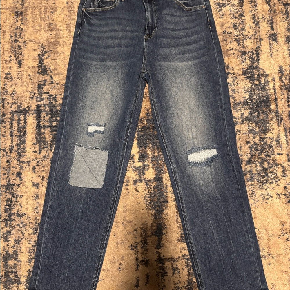 Risen Women's Distressed Blue Jeans